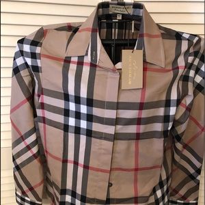 Burberry blouse petite size Medium brand new